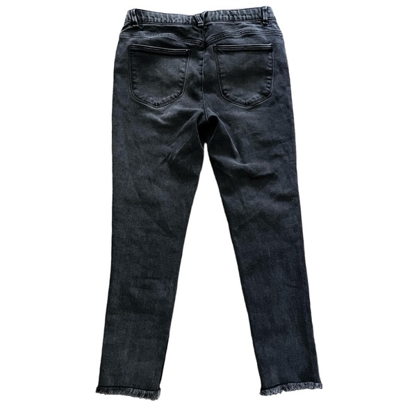 Democracy "Ab"solution Jeans Gray Cropped Raw Hem Straight Leg Women’s 8 - Picture 2 of 8